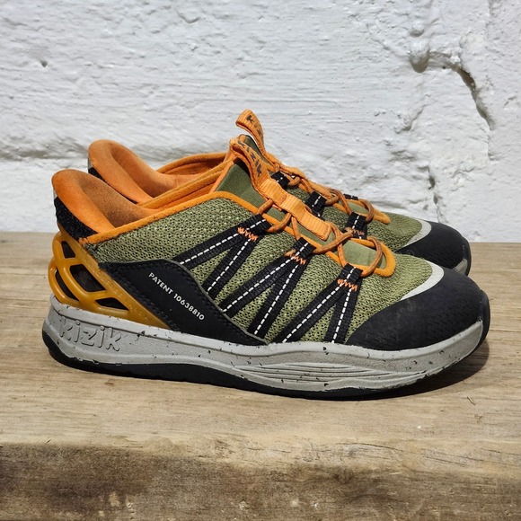 Kizik Other - Kizik Kids Athens Hands-Free Slip On Sneakers Olive Orange 1Y D4FC KTRUOG03